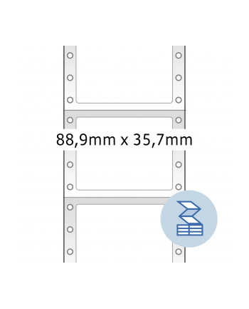 Herma Komputerowe etykiety 1-lane 88,9 x 35,7mm biały matowy papier 2000szt. 8161