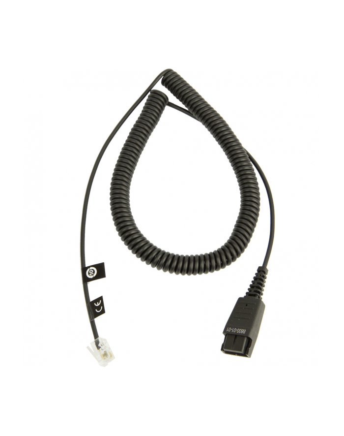 Kabel QD - RJ10 - uniwersalny, spiralny, 0.5 - 2 m główny