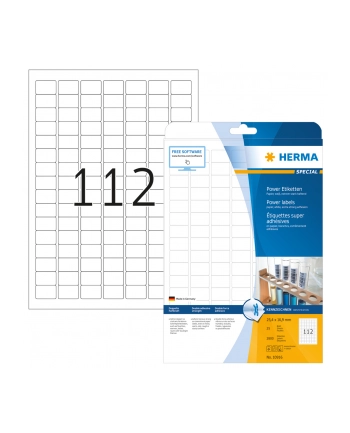Herma Etykiety O Dużej Przyczepności A4, 25,4 X 16,9 Mm, Wykonane Z Papieru  - 10916 nr 1