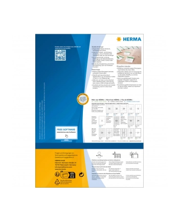 Herma Etykiety biały 52,5 x 93,5mm mikro-perforowane 1200szt. 6872 nr 2