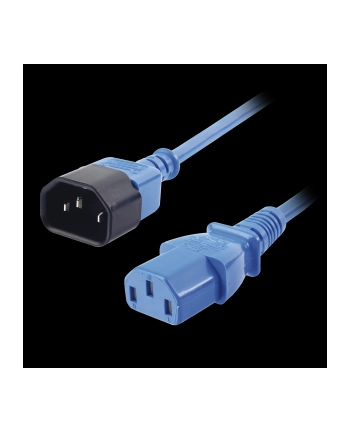 Lindy 30471 Przedłużacz zasilający IEC C14-IEC C13 niebieski 1m (ly30471) nr 1