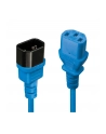 Lindy 30471 Przedłużacz zasilający IEC C14-IEC C13 niebieski 1m (ly30471) - nr 1