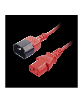 Lindy 30477 Przedłużacz zasilający IEC C14-IEC C13 czerwony 1m (ly30477) nr 1