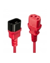 Lindy 30477 Przedłużacz zasilający IEC C14-IEC C13 czerwony 1m (ly30477) - nr 1