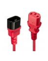 Lindy 30477 Przedłużacz zasilający IEC C14-IEC C13 czerwony 1m (ly30477) - nr 2