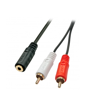 Kabel LINDY RCA (Cinch) x2 MiniJack 3.5 mm 0.25 Czarny (35677) nr 2