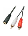 Kabel LINDY RCA (Cinch) x2 MiniJack 3.5 mm 0.25 Czarny (35677) - nr 7