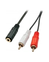 Kabel LINDY RCA (Cinch) x2 MiniJack 3.5 mm 0.25 Czarny (35677) - nr 8
