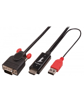 LINDY HDMI VGA + zasilanie 3m (41457) nr 1