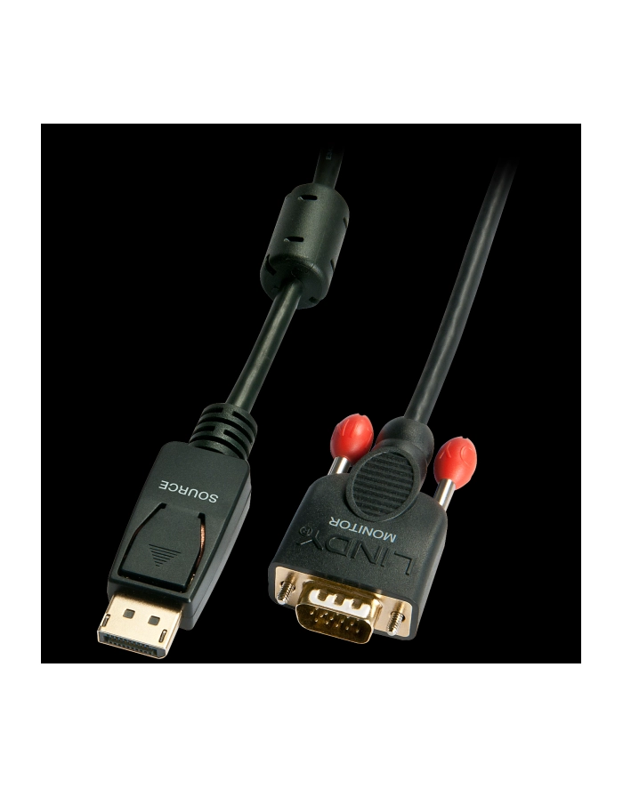 Lindy 41940 Kabel Display Port - VGA 0,5m (LY41940) główny