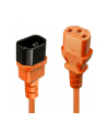 Lindy 30473 Przedłużacz zasilający IEC C14-IEC C13 pomarańczowy 0,5m (ly30473) - nr 13