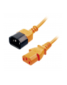 Lindy 30473 Przedłużacz zasilający IEC C14-IEC C13 pomarańczowy 0,5m (ly30473) - nr 1
