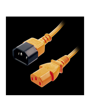 Lindy 30473 Przedłużacz zasilający IEC C14-IEC C13 pomarańczowy 0,5m (ly30473) nr 2