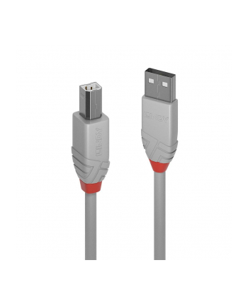 Lindy 36683 Kabel USB 2.0 A-B szary Anthra Line 2m (ly36683) nr 1