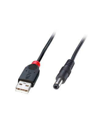 LINDY Kabel przewód USB - Wtyk zasilający DC 2.1/5.5mm 1.5m (70268)