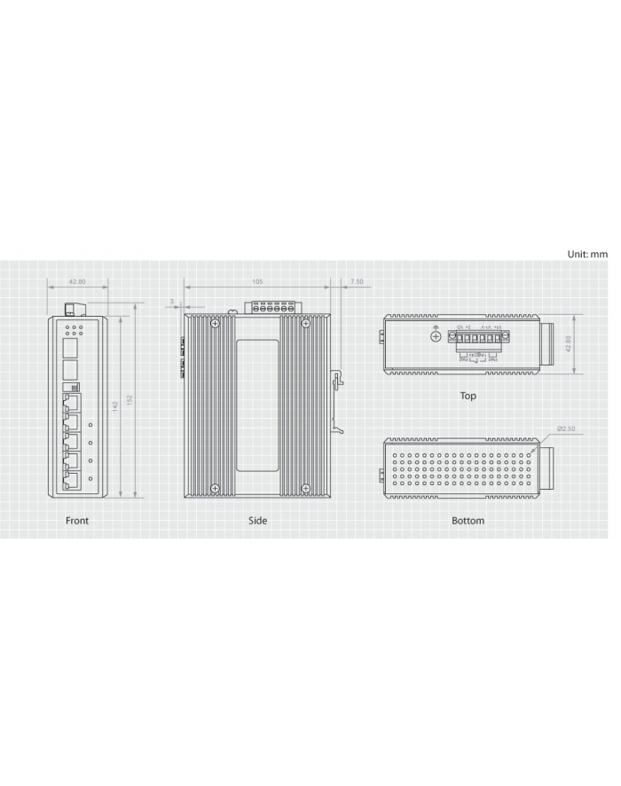 LEVELONE IND.GIGABIT ETHERNET SWITCH INDUSTRIAL GIGABIT ETHERNET SWITCH 4 X 802.3AF/AT POE (IES0620) główny