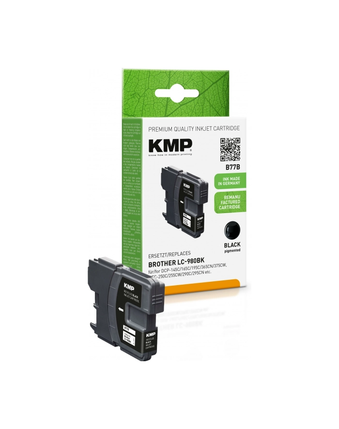 KMP B77B - BLACK - INK CARTRIDGE (ALTERNATIVE FOR: BROTHER LC980BK) - KARTRIDŻ Z TUSZEM CZARNY główny