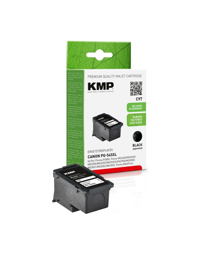 KMP C97 - Højtydende - sort - blækpatron (alternativ til: Canon PG-545XL) - Kartridż z tuszem Czarny (15624001) główny