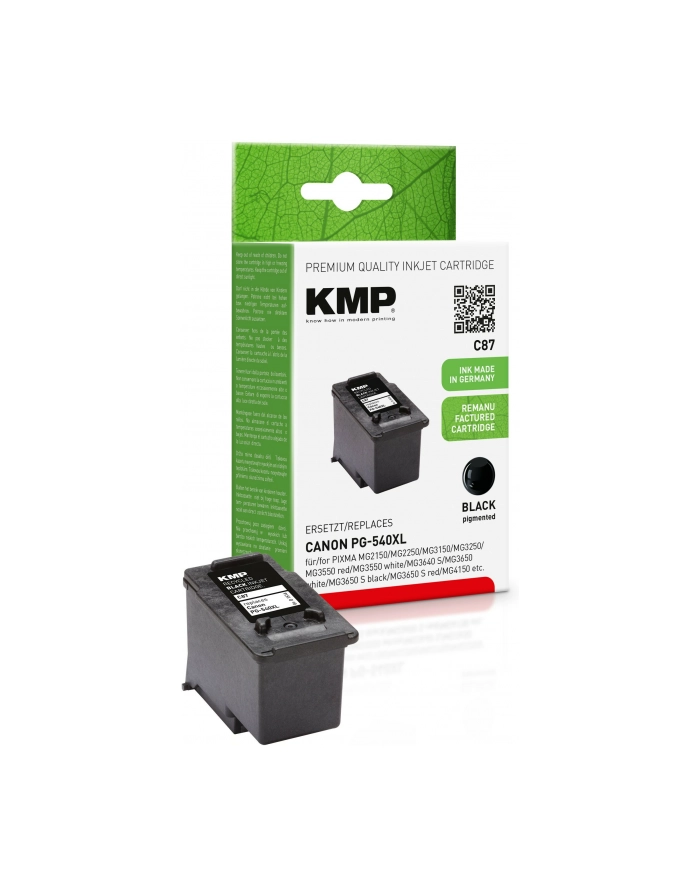 KMP C87 TINTENPATRONE SCHWARZ KOMPATIBEL MIT CANON PG-540 XL (1516) główny