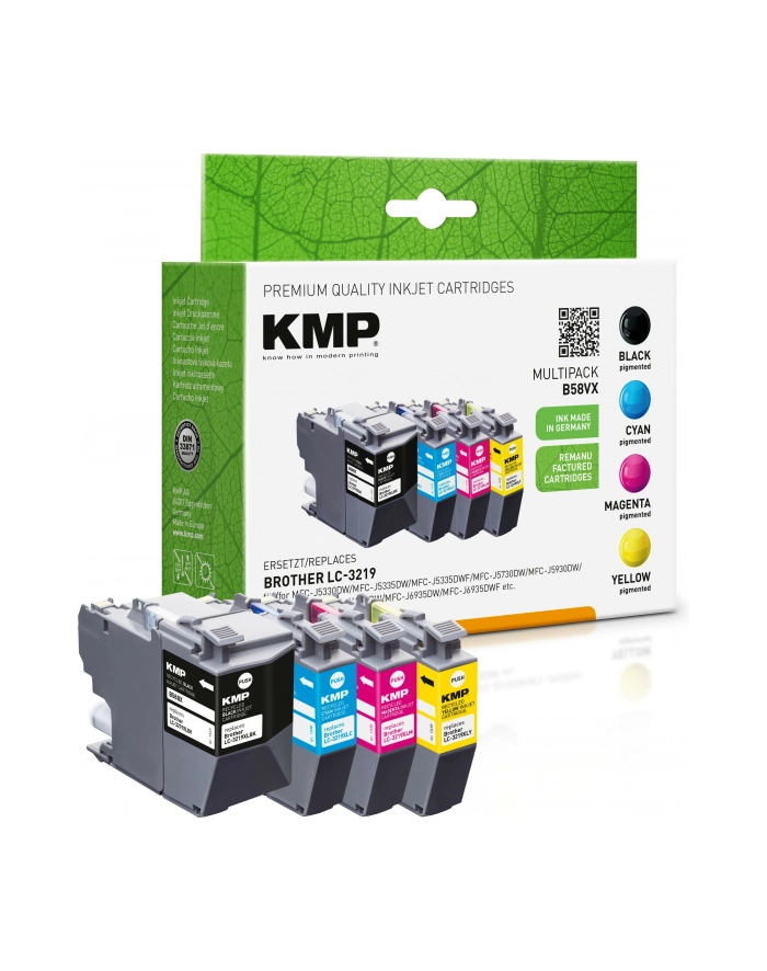 KMP Patrone Brother LC3219VALDR Multip. 1500-3000 S. B58YX refill główny