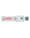 Lindy Bloker portu USB 4 sztuki Niebieski (40452) - nr 12