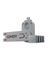 Lindy Bloker portu USB 4 sztuki Niebieski (40452) - nr 15