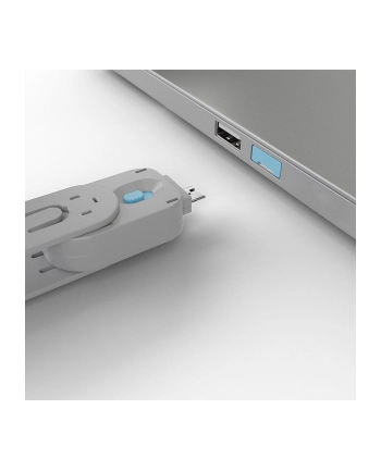 Lindy Bloker portu USB 4 sztuki Niebieski (40452)