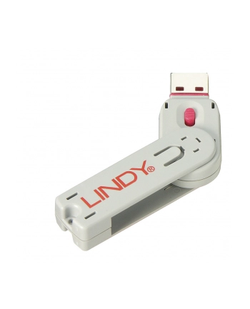 Lindy 40620 Klucz Do Blokady Portów Usb A Różowy (Ly40620)