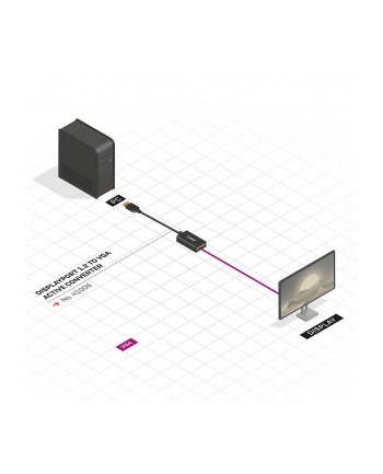 LINDY DisplayPort na VGA Czarny (41006) nr 1