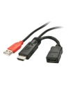 LINDY USB A/2x HDMI, 0.15 m (41080) - nr 3