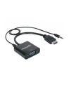 Manhattan AV Konwerter 1x Złącze Męskie HDMI Złącze Żeńskie jack 3.5 mm => 1x Złącze Żeńskie VGA  (151559) - nr 12