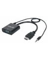 Manhattan AV Konwerter 1x Złącze Męskie HDMI Złącze Żeńskie jack 3.5 mm => 1x Złącze Żeńskie VGA  (151559) - nr 5