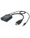 Manhattan AV Konwerter 1x Złącze Męskie HDMI Złącze Żeńskie jack 3.5 mm => 1x Złącze Żeńskie VGA  (151559) - nr 7