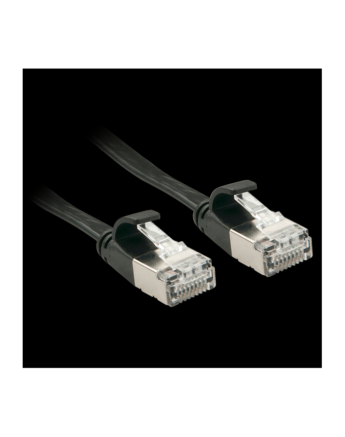 LINDY Patchcord płaski Cat.6A, U/FTP, czarny, 2m (47482) główny