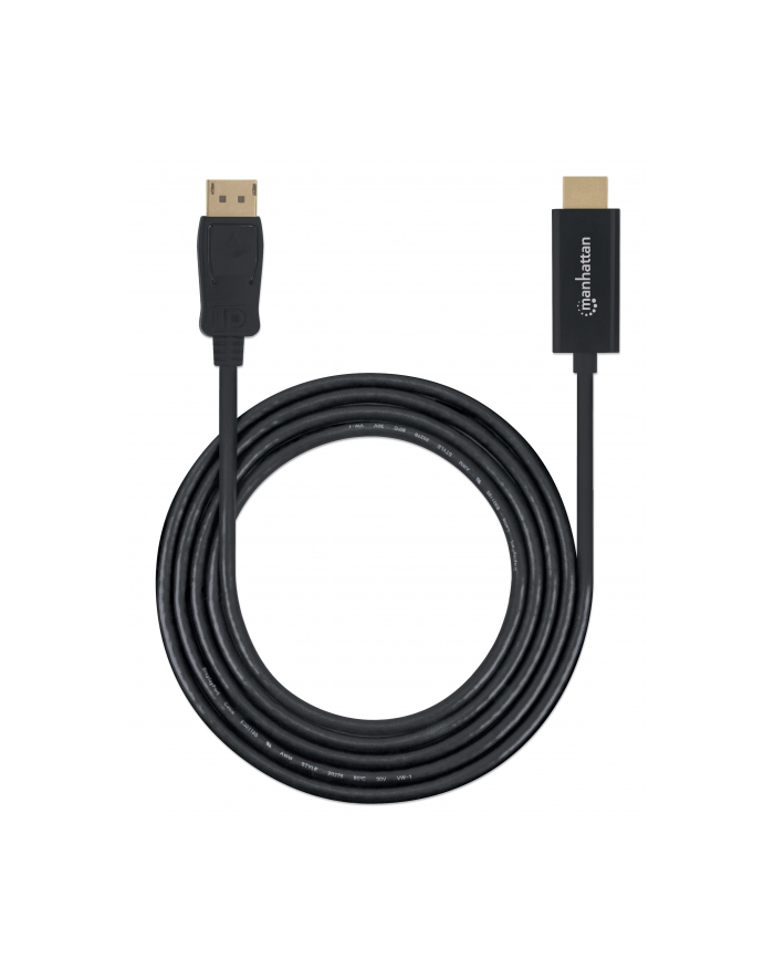 Manhattan DisplayPort HDMI, 3m, Czarny (153188) główny