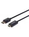 Manhattan Kabel Manhattan MANHATTAN Kabel DisplayPort na HDMI, 1.8m, černý (153201) - nr 2