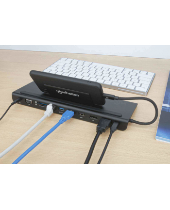 MANHATTAN ADAPTER USB   USB-C 11-IN-1-DOCKINGSTATION MST FÜR DREI MONITORE DARMOWA DOSTAWA  (153478)