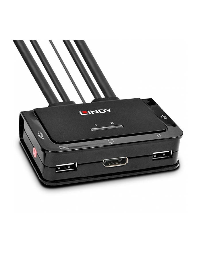 Lindy 42344 Przełącznik KVM DisplayPort 1.2 USB 2.0 (LY42344) główny