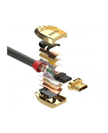 Lindy Kabel HDMI 2.0 4K UHD High Speed Gold Line 5m (37864)