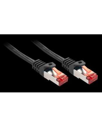 Lindy 47371 Kabel sieciowy (skrętka) RJ45 Cat.6 S/FTP, Czarny - 0,5m