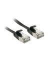 Lindy 47483 Kabel sieciowy (skrętka) RJ45 Cat.6a U/FTP, płaski, Czarny - 3m - nr 1