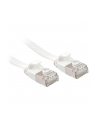 Lindy 47540 Kabel sieciowy (skrętka) RJ45 Cat.6a U/FTP, płaski, Biały - 0,3m - nr 1