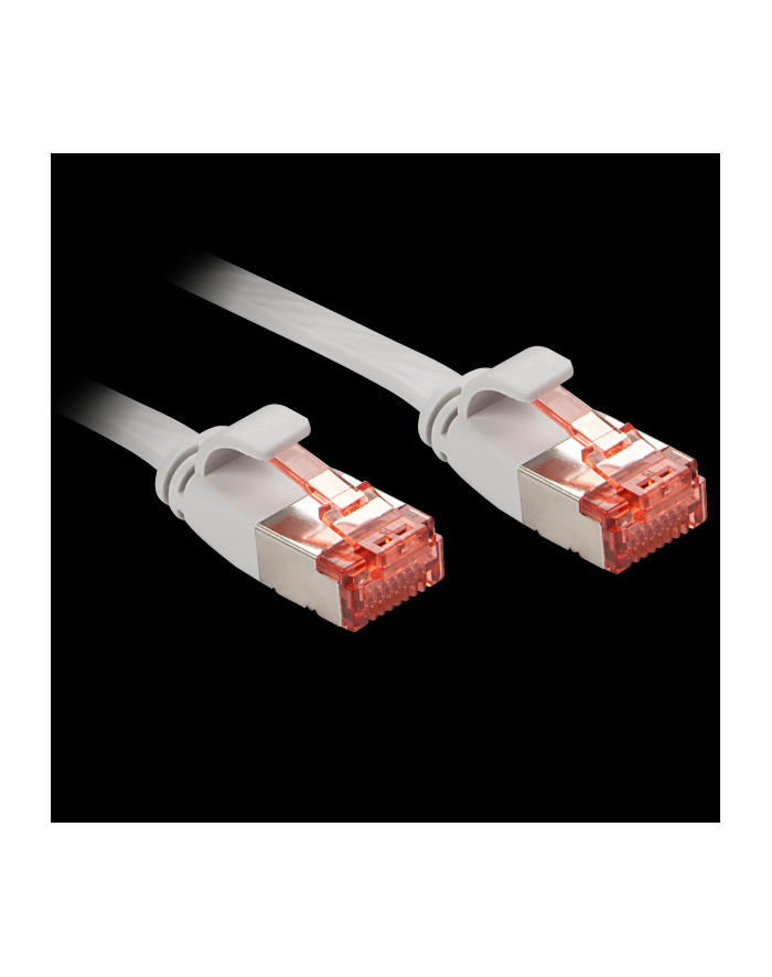 Lindy 47551 Kabel sieciowy (skrętka) RJ45 Cat.6 U/FTP, płaski, Szary - 1m główny