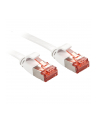 Lindy 47560 Kabel sieciowy (skrętka) RJ45 Cat.6 U/FTP, płaski, Biały - 0,3m - nr 1