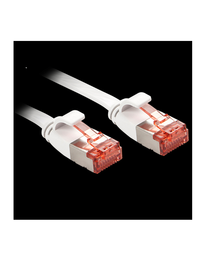 Lindy 47561 Kabel sieciowy (skrętka) RJ45 Cat.6 U/FTP, płaski, Biały - 1m główny