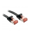 Lindy 47570 Kabel sieciowy (skrętka) RJ45 Cat.6 U/FTP, płaski, Czarny - 0,3m - nr 1