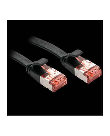 Lindy 47573 Kabel sieciowy (skrętka) RJ45 Cat.6 U/FTP, płaski, Czarny - 3m