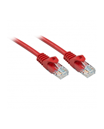 Lindy 48182 Kabel sieciowy (skrętka) RJ45 Cat.6 U/UTP, czerwony - 1m nr 1