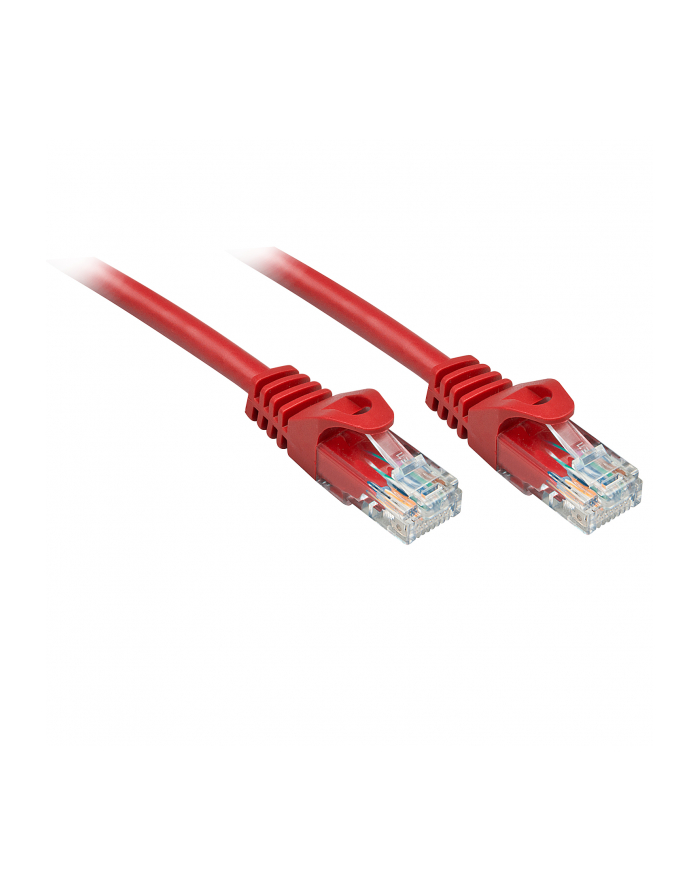Lindy 48182 Kabel sieciowy (skrętka) RJ45 Cat.6 U/UTP, czerwony - 1m główny
