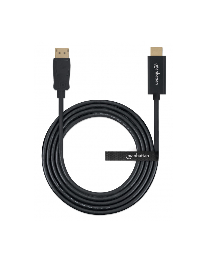 MANHATTAN MANHATTAN KABEL  DISPLAYPORT - HDMI 1.8M CZARNY (152679)  (152679) główny